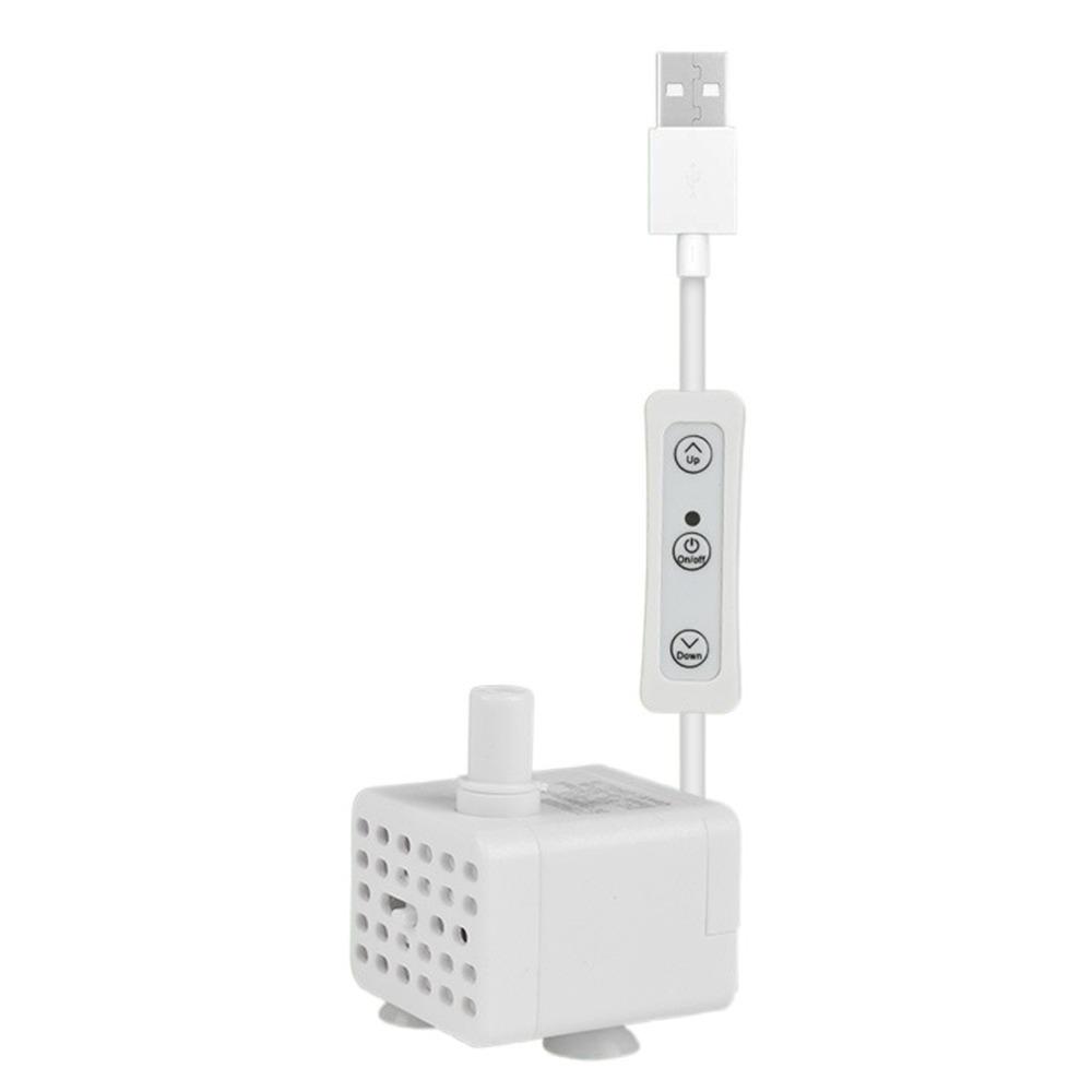 Low Pressure Aquarium USB Submersible Pump Mini 130L/H Mini Fountain Pump Large Flow Detachable Circulating Filtration Pump