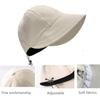 1pc Women's Sun Hat, Wide Brim, Adjustable Drawstring, Foldable, Casual Style, Woven, Outdoor Beach Fishing Mountaineering Hat