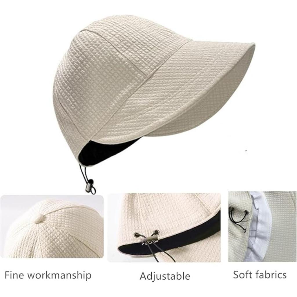 1pc Women's Sun Hat, Wide Brim, Adjustable Drawstring, Foldable, Casual Style, Woven, Outdoor Beach Fishing Mountaineering Hat