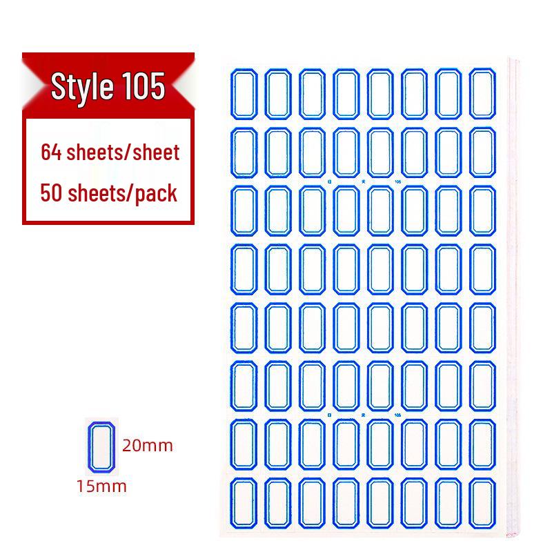 50 Sheets Self-Adhesive Blank Labels for Handwritten or Name Stickers
