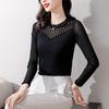 Aiger Shimmer Round Neck Chiffon Blouse