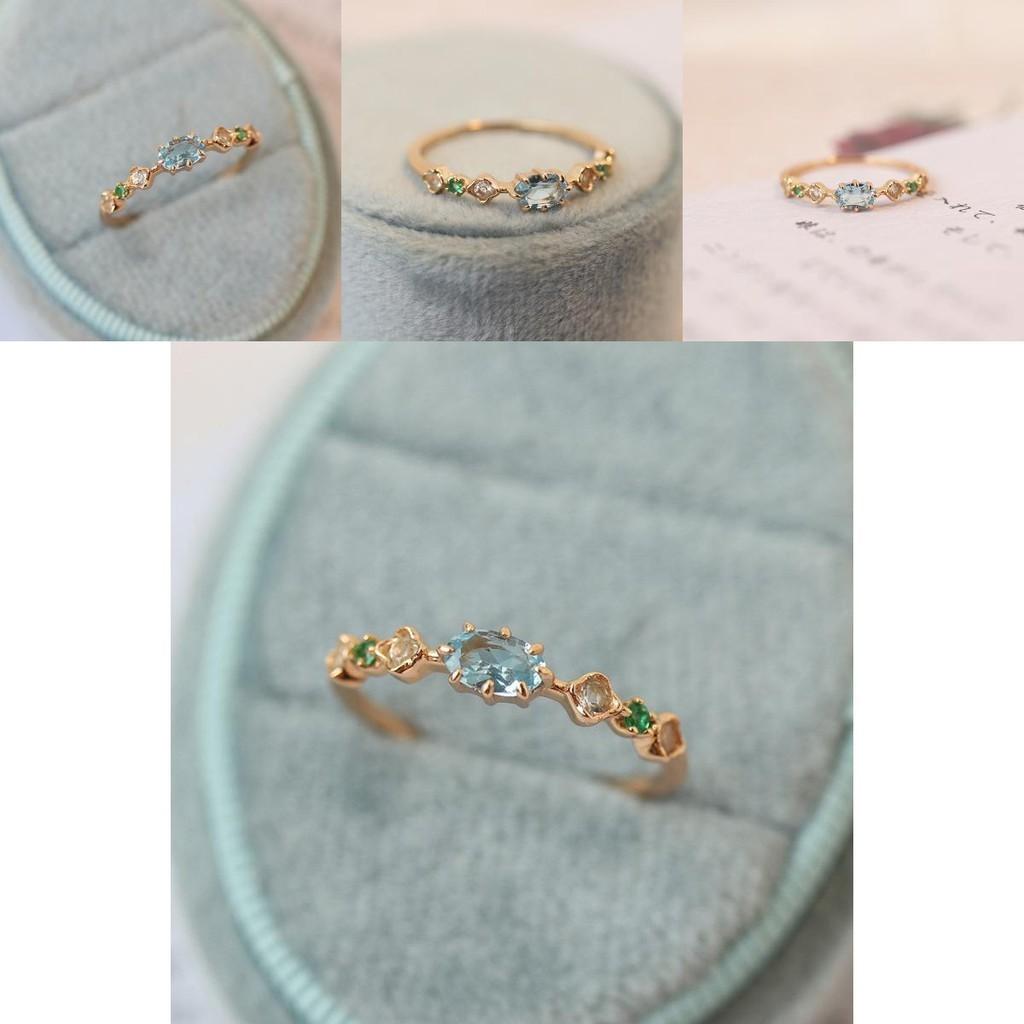 Open Ring Fashionforward With Captivating Blue Topaz Gemstone For Women Stylish Everyday Accessory