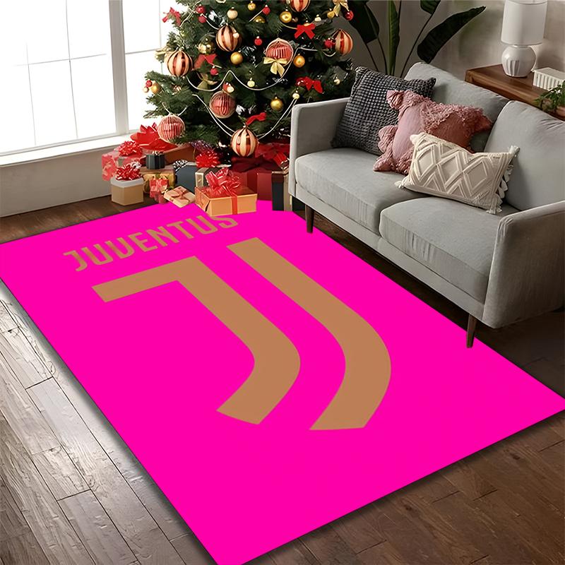 [1pc Juventus Football Club Office Chair Carpet] Digital Printed Area Rug for Home & Game Room Use, Soft Indoor Sofa Chair Mat