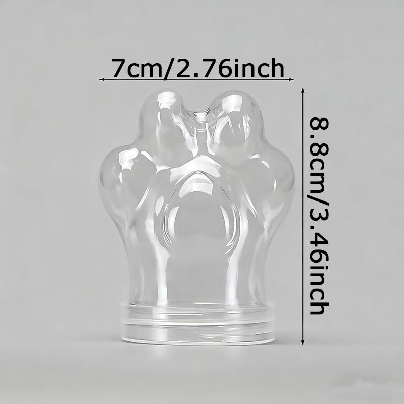 WTEMPO Creative DIY Festive Decorative Jars Transparent Plastic Jars with Smooth Screw-on Lids Home Mini Items Organization and Storage Cute Jars