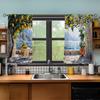 Set Of 2 Lemon Trees By Seaside Print Curtains Suitable Bedroom Living Room Kitchen Decoration Home Window Decor Made Polyester Sitting Treatment