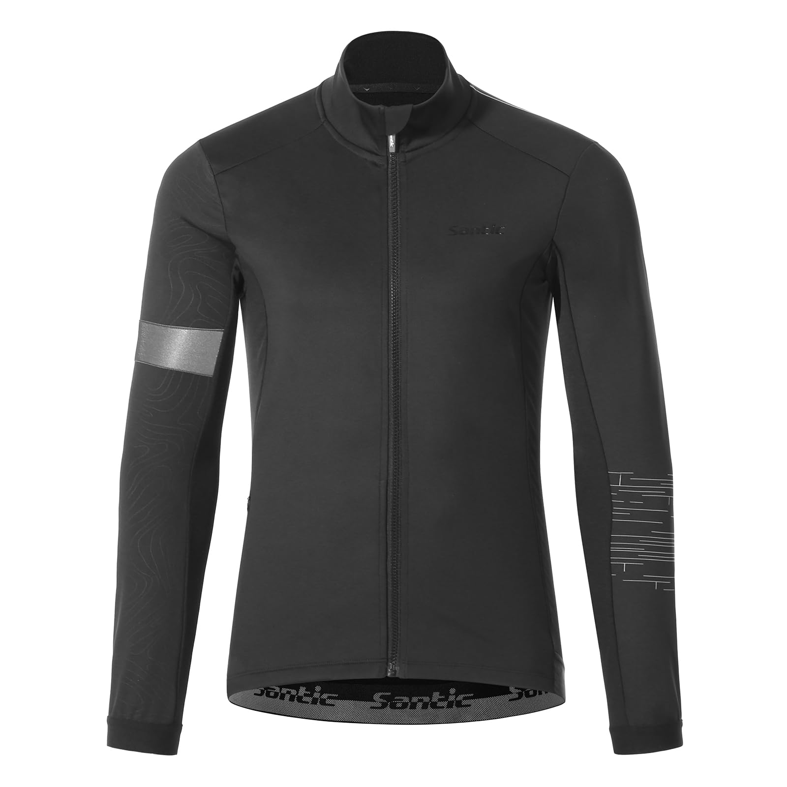 

Santic Men s Winter Cycling Jersey, Windbreaker Jacket, Fleece-Lined, Windproof, and Cold-Resistant, Suitable for Temperatures from 8-16°C (Size L)