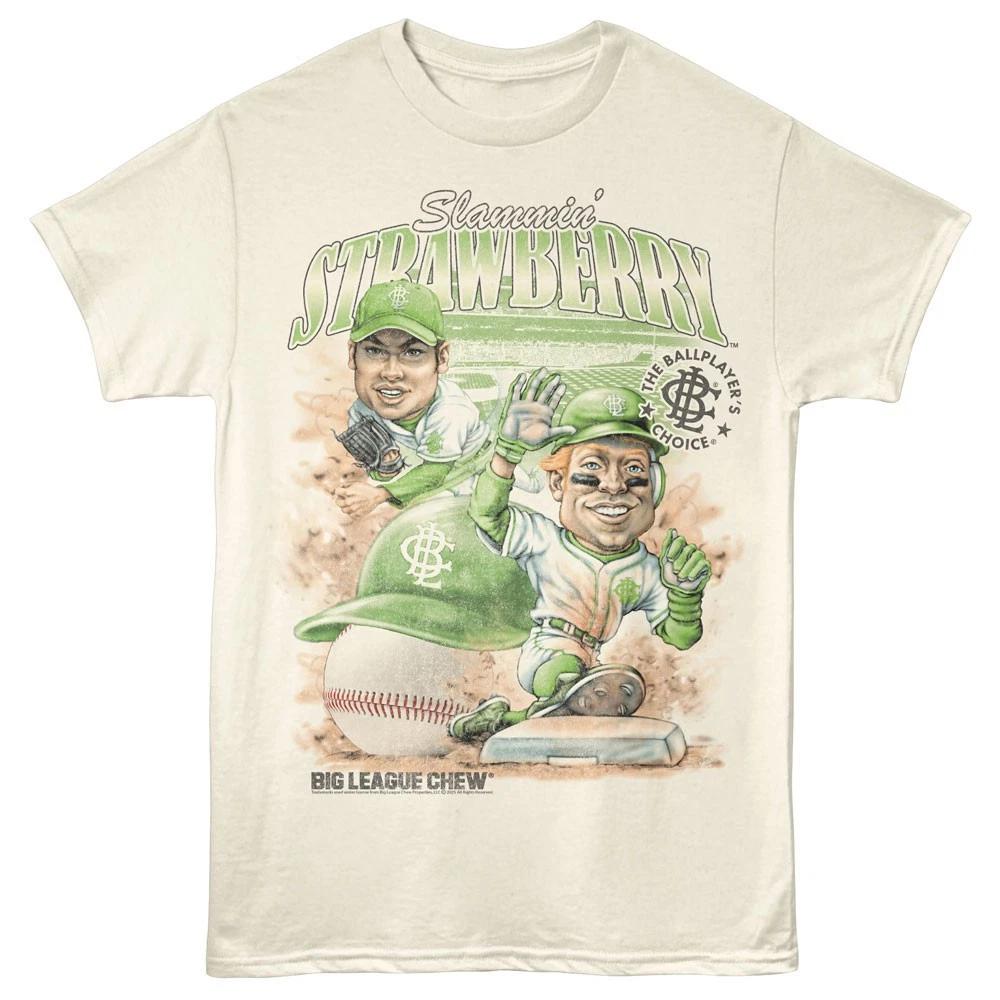 Big League Chew Slammin Strawberry The Ball Players Choice Men s T shirt L