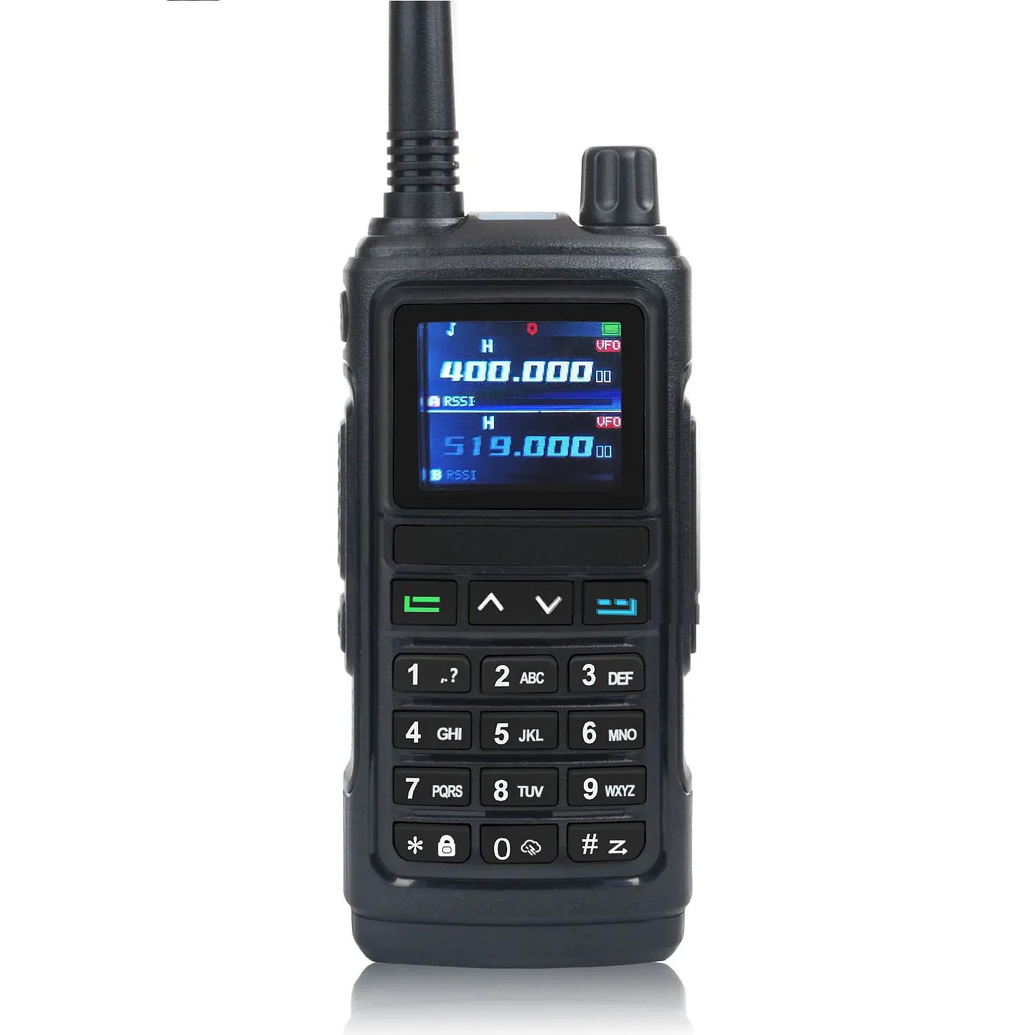 

GPS Air Band Walkie Talkie Five Bands Receive Tri-Band Transmit FM Two Way Radio UV-17 Pro GPS оранжевый