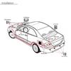 12V Silver Dual-core LCD Display Monitor Parking Sensors 8 Rear Front View Reverse Backup Radar Kit Set System Electronics Accessories