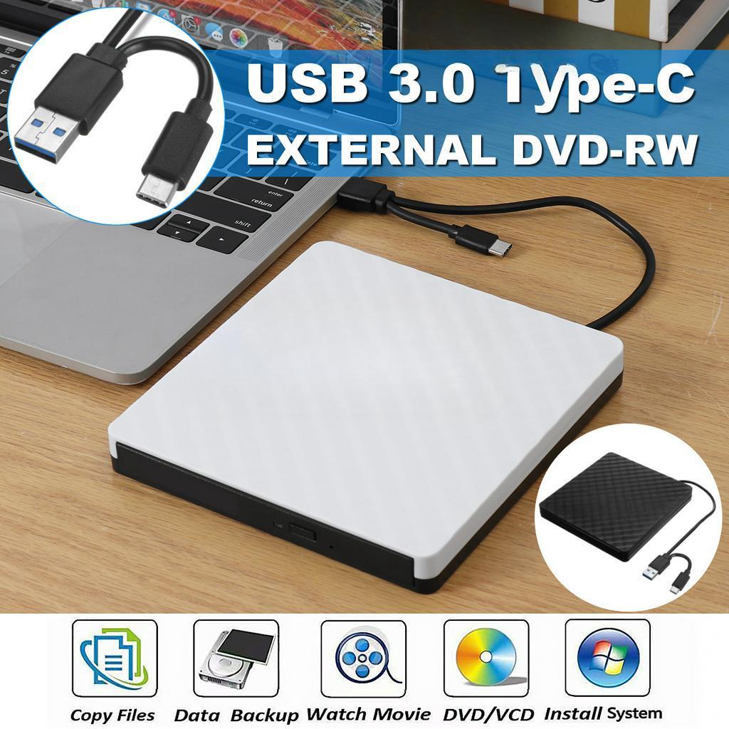 Type-C External USB 3.0 DVD/CD Burner Writer Recorder DVD RW Optical Drive CD/DVD ROM Player MACs OS Windows XP/7/8/10