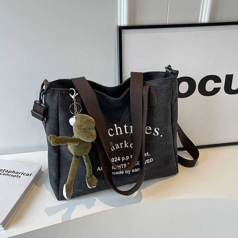 Stylish Large Capacity Canvas Tote Bag For Women Perfect For School And Daily Use