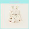 Mädchen Sommer Outfit Kinder Baumwolle Floral Ärmellos Zweiteiler Sets für Kleinkind Spielzeit