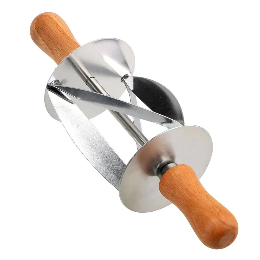 Creative Fashion Stainless Steel Making Croissant Bread Dough Pastry Rolling Cutter Baking Tool