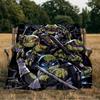 Turtles Team Adventure Blanket Flannel Throw for Sofa, Indoor, Camping, Living Room, Office, Chair, And Bed Soft Birthday Gift