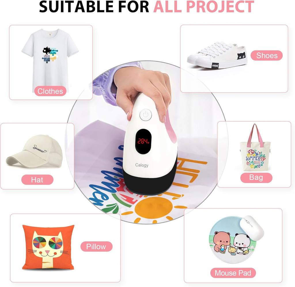 Mini-Heißpresse WärmeübertragungsmaschineKonstante Temperaturregelung, Isolierte Sicherheitsbasis Geeignet für Bastelarbeiten T-Shirt Hut Kappe Kissen