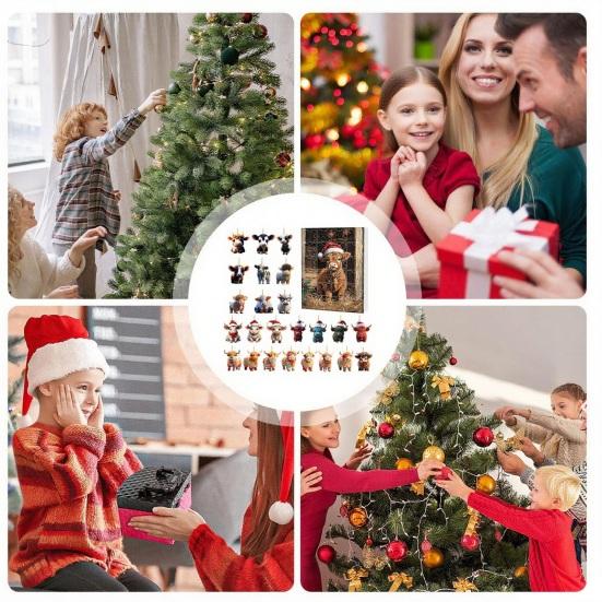 2025 Christmas Advent Calendar 24 Days Funny Cow Countdown Box