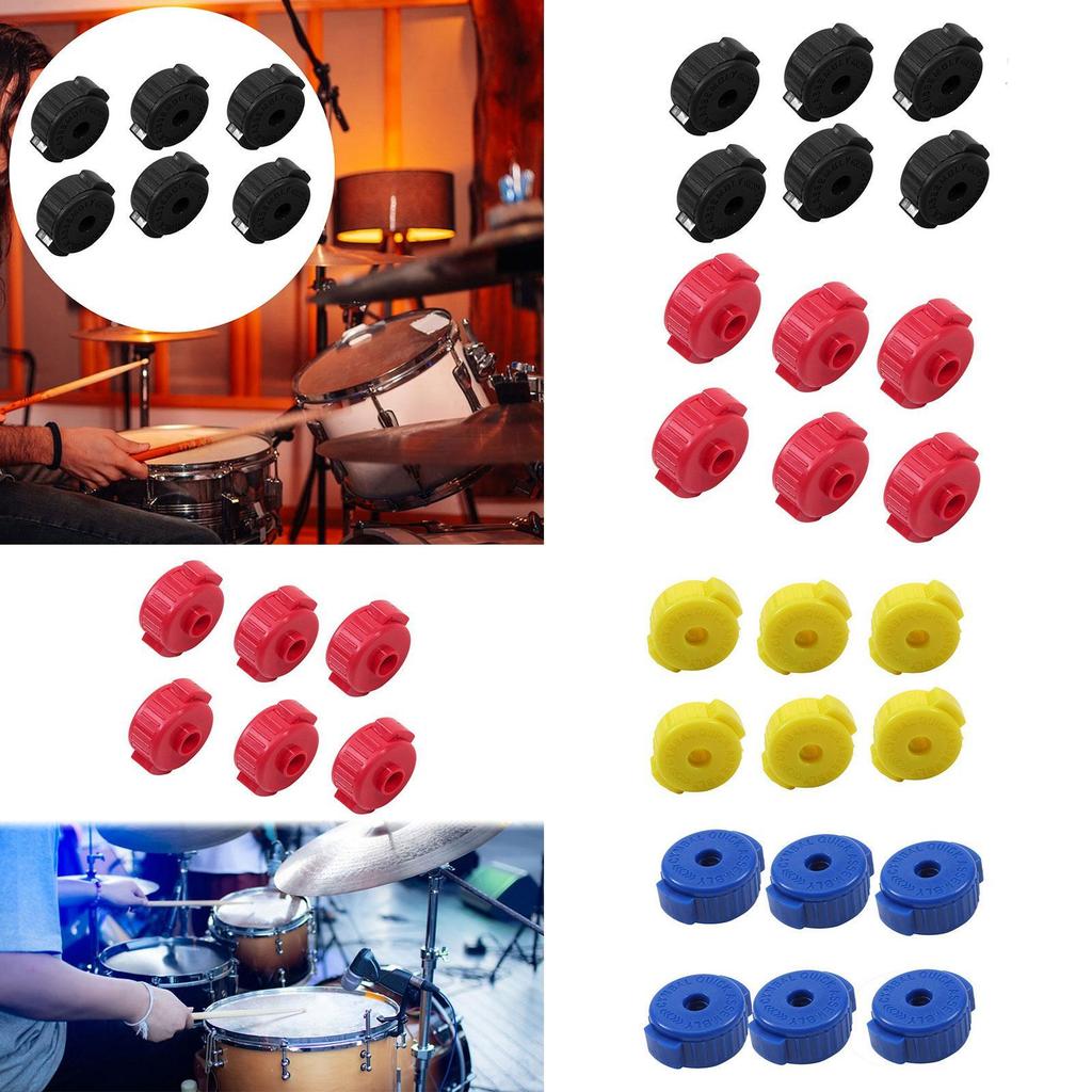 6Pcs Drum Quick Release Nuts Set Cymbal Mate Spare Parts Replacements Drumming Equipment Accessory