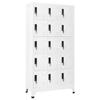 VidaXL Locker Cabinet White 90x40x180 Cm Steel 339820