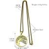 Tree Of Life Hair Chain Stainless Steel Silver Color Fashion Necklace For Women Men Nature Jewelry Accessory