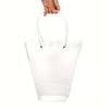 10 Pcs Floral Bags Clear Flower Bouquet Bag with Handle Florist Gift Bags Packaging Plastic Gift Bags for Birthday Wedding Anniversary Housewarming