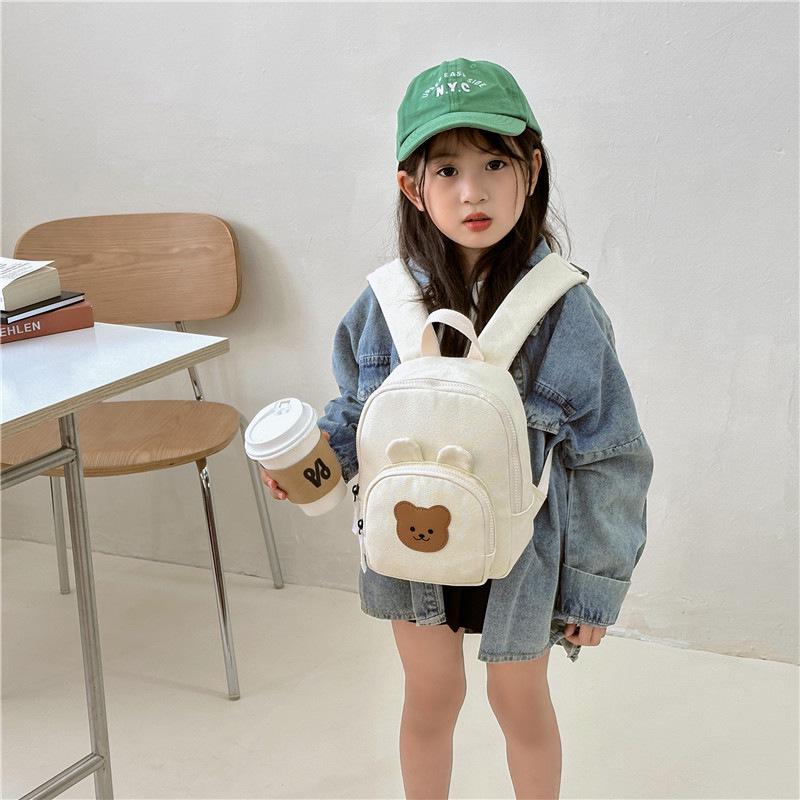 Korean Kids' Spine Protection Cartoon Backpack: Wear-Resistant, Cute, and Casual for Kindergarten.