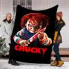 Chucky Theme Printed Blanket - Perfect for Couch, Bed, Travel & Outdoor Use | Machine Washable, Cozy & Durable.