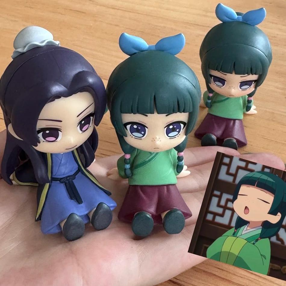 New The Apothecary Diaries Maomao Jinshi Mini Figure Anime Periphery Kawaii Sitting Toys Desktop Car Ornaments Model Gifts