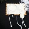 Women Waist Chain Camellia Decor Faux Pearl Single Layer Adjustable Size Waist Belt Various Outfit Accessories