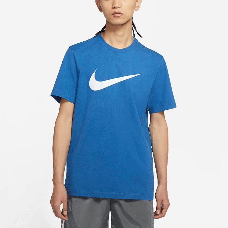 Nike T Shirts Men's Blue Crew Neck Moderate Straight Fit DC5095-407