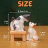 a3Pcs Small Cat Set (Including 2 Cats & 1 Chair), Resin Kitten Statues - Kissing Cat Caturines For Car, Desktop, Office, Creative Micro Landscape