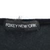 FOXEY NEW YORK made in Japan 7 minutes sleeve Velor blouse 40 black Women Used
