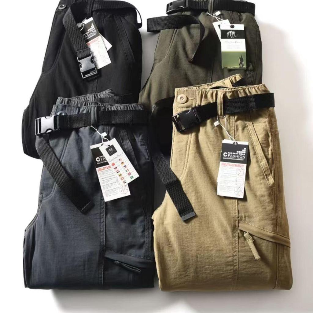 Men's Winter Plus Velvet Waterproof Windproof Ski Pants with Quick-Dry & Multi-Pocket Design