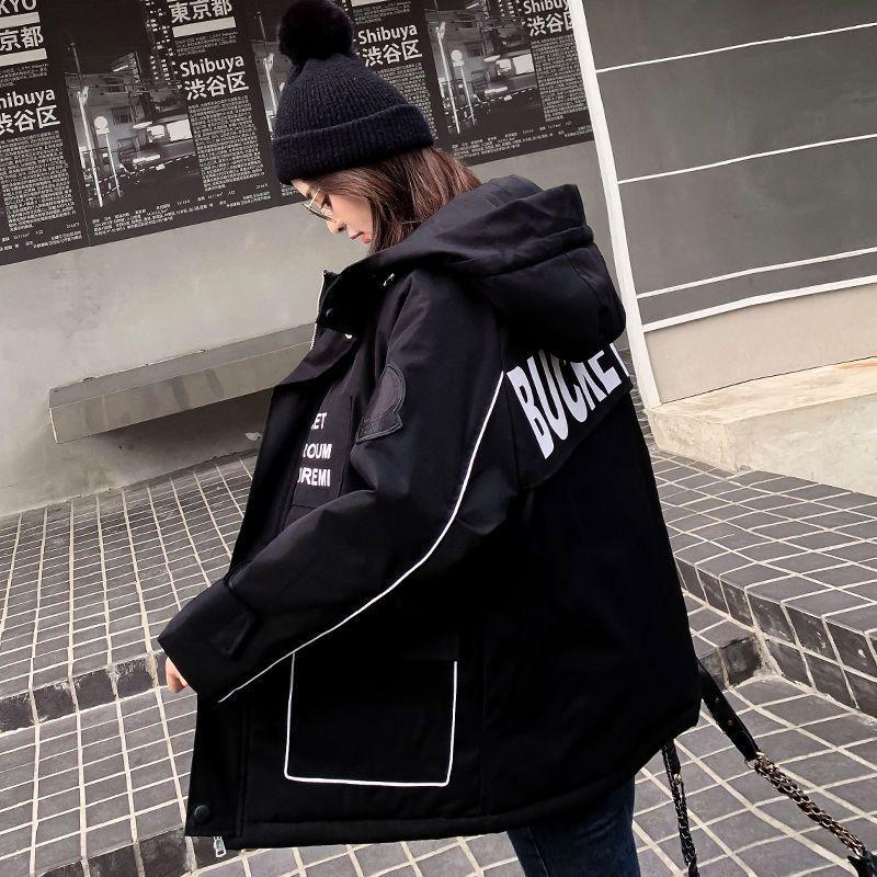 

Женские рабочие куртки на весну и осень, куртки свободного кроя в корейском стиле, универсальные для студентов XS чёрный