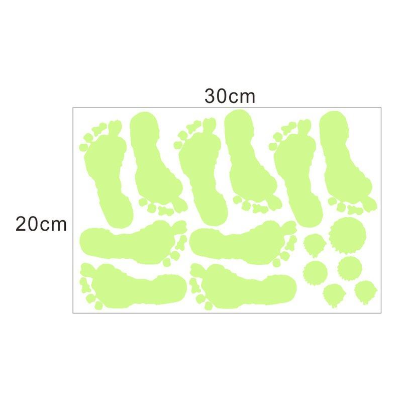 Imitation Blood Hand Foot Luminous Print Stickers Waterproof Horror Zombie Halloween Car Wall Door PVC Party Haunted House Decor