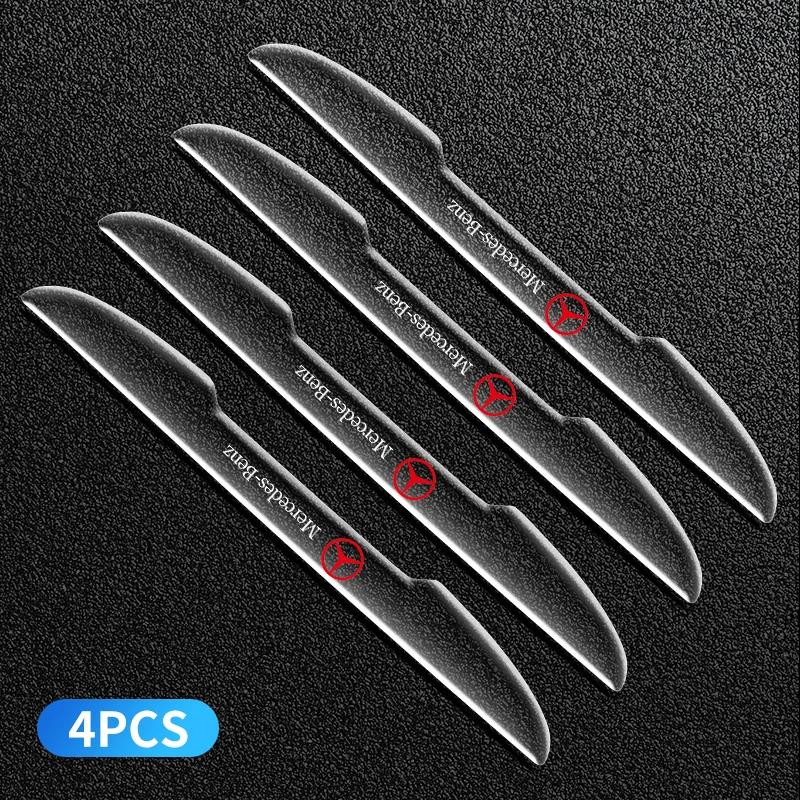 4PCS Transparent Car Door Anti-collision Protector Bumper Strip Sticker For Mercedes Benz W212 W213 W205 W177 W247 W176 X253 Etc