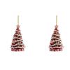 Holiday Room Accent Ornament in Acrylic, Christmas Tree Theme, 3.14 In with Loop for Home, Wreath, and Shelf Use