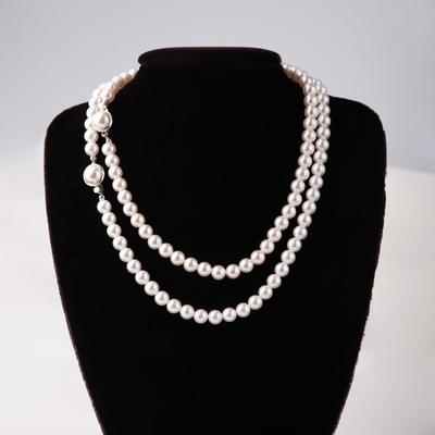 White Pearl Necklace 8/10mm Daily Classic 40cm Gift