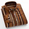 Modische koreanische Trends lässige langärmlige Hemden für Herren Slim Fit schlichtes Hemd 100% Baumwolle karierte gestreifte Oberteile weiche Designerkleidung