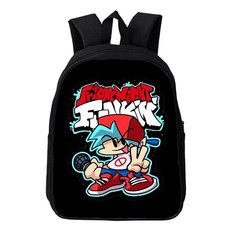 16 Inch Friday Night Funkin Backpack Toddler Kindergarten Bag Cartoon School Bags for Boys Girls Waterproof Kids Backpacks