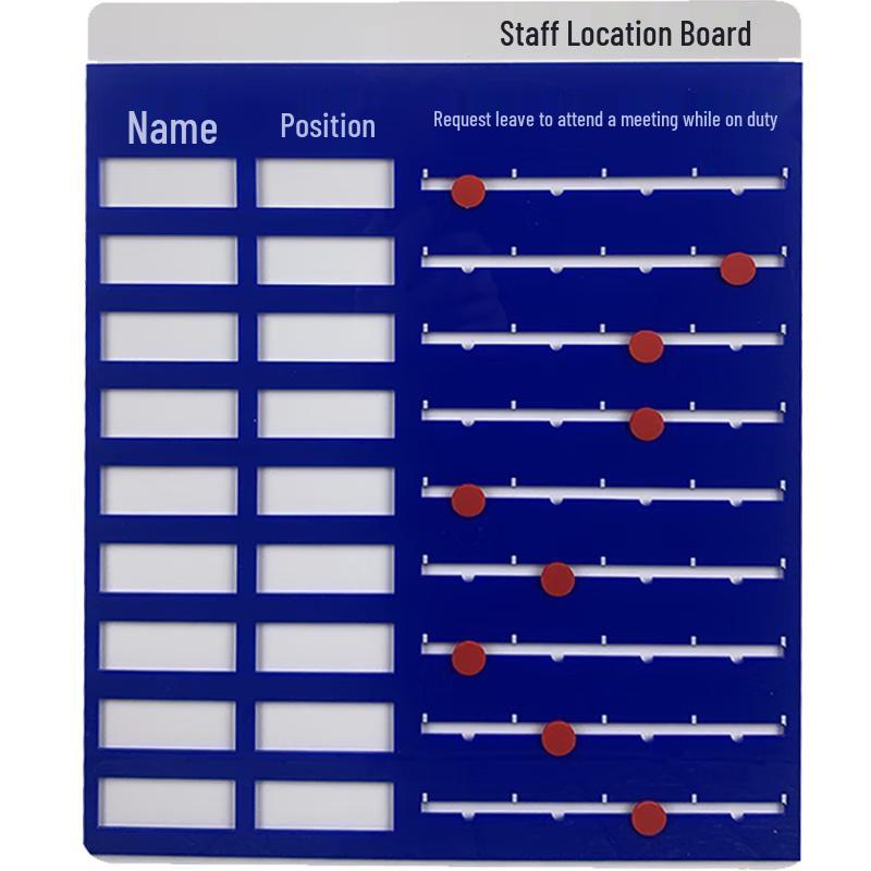 Acrylic Staff Status Board