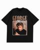 George Michael Vintage Print Rundhals T-Shirt Unisex Unisex Kurzarm Baumwolle Popstar Fan Lässig Street T-Shirts