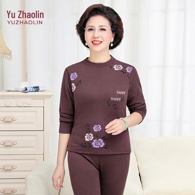 YUZHAOLIN Women's Thickened Thermal Underwear Set for Mid-Aged & Elderly
