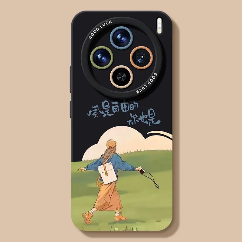 Summer Mobile Phone Case for Vivox300pro Free Girl X200/100ultra Silicone S20 Lanyard Case