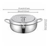 Frying Pot with Thermometer Uncoated Tempura Fryer Accurate for Home Cooks