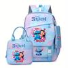 Large Capacity Schoolbag with Shoulder Strap; Student Three-piece Pencil Case Set