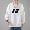 Men's Korean Style Letter Print Hoodie, Loose Fit, Plus Size, Lightweight, Long Sleeve, Perfect for Spring and Autumn.