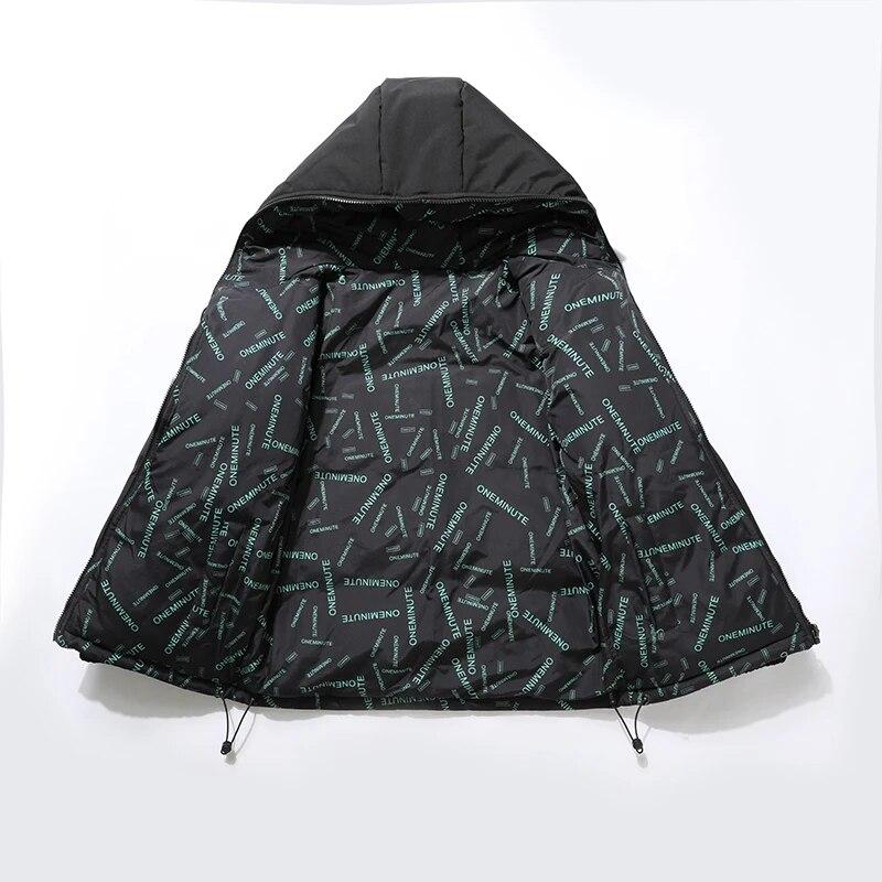 Winter Men's Parkas Thick Warm Casual Reversible Jacket Full Zip Hooded Windbreaker Padding Thermal Coat Plus Size 8xl