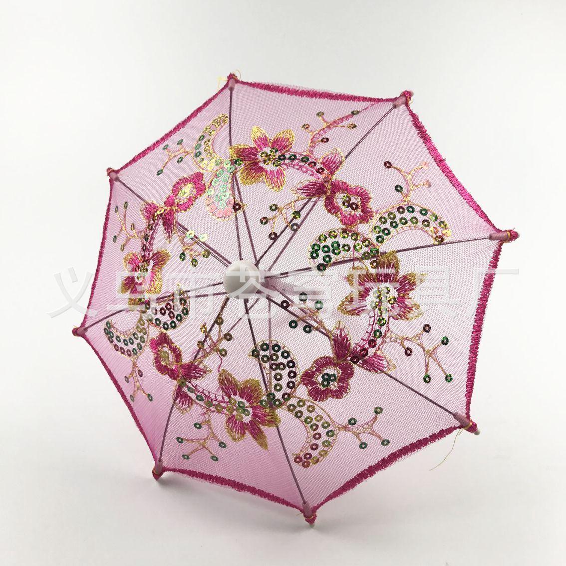 Кружевная зонтичная ткань Кукольная игрушка Зонтичная декорация One Size