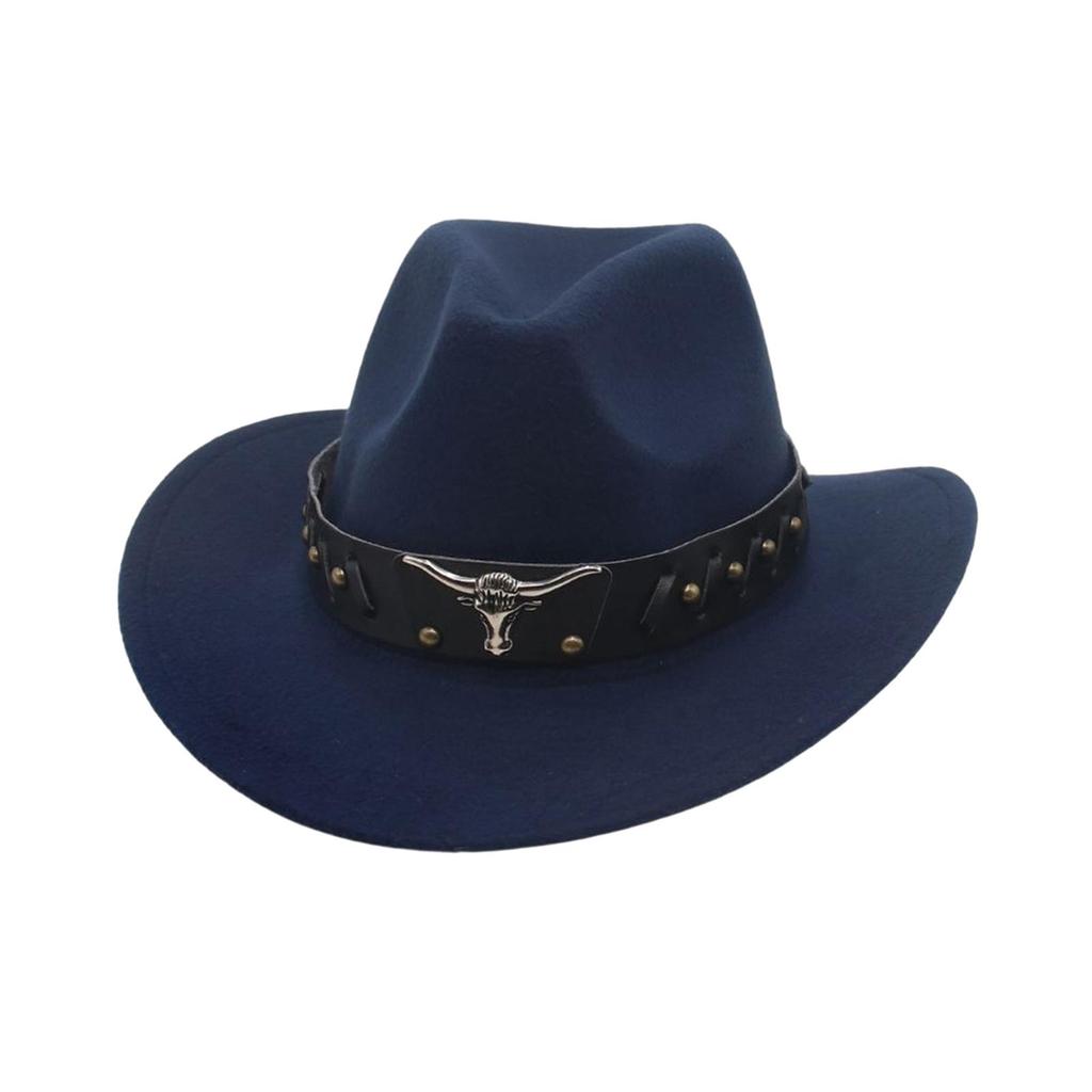 Western Cowboy Hat Women Men Decor Classic Western Cowgirl Hat Sun Protection Hat for Gift Winter Fall Party Costume Accessories