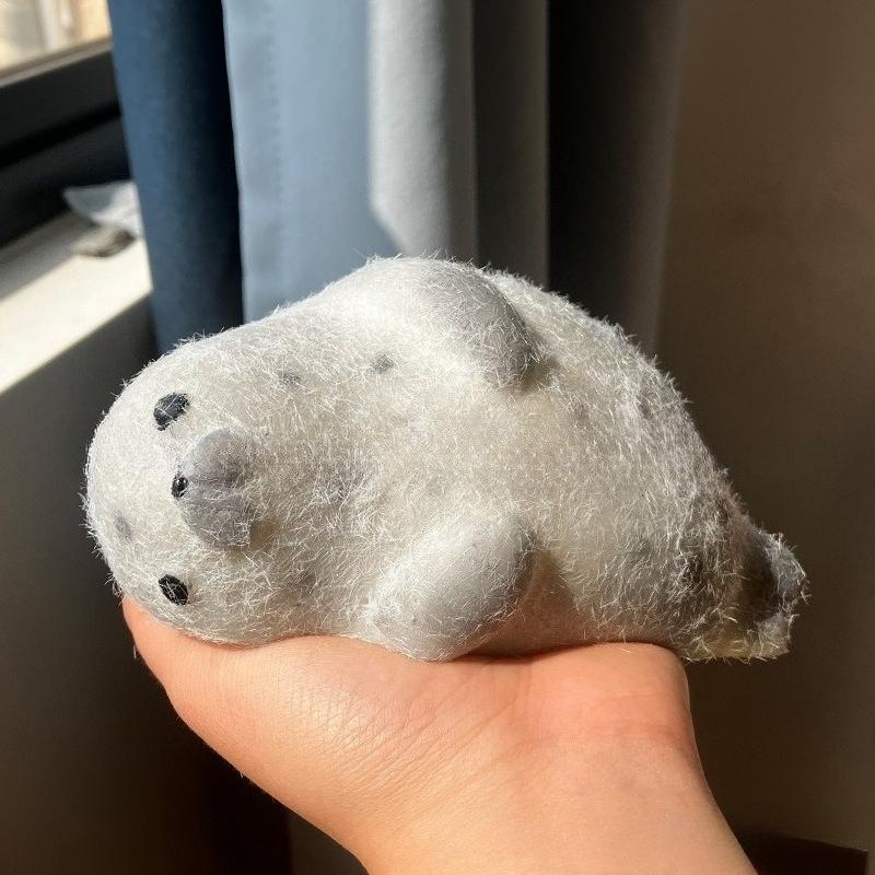 

Милые мягкие игрушки-сквиши в виде тюленей, супермягкие, для сжимания пальцами, игрушка для кончиков пальцев, медленно восстанавливающая форму, антистресс, подарок, сенсорная игрушка для взрослых для снятия стресса серый